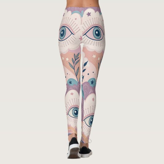 Surreal Dreamcore Texture – Seamless Ethereal Leggings (Rückseite)