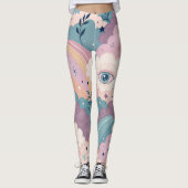 Surreal Dreamcore Texture – Seamless Ethereal Leggings (Vorderseite)