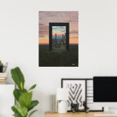 Surreal Dreamlike Gateway to City in Fields Poster (Heimbüro)