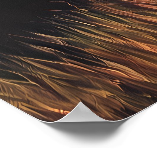 Surreal Dreamscape Äpfel in Lichtfeldern Poster (Ecke)