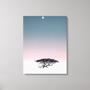 Surreal Dreamscape: Floating Tree and Moon Leinwanddruck