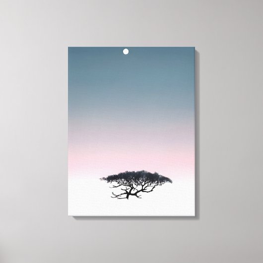 Surreal Dreamscape: Floating Tree and Moon Leinwanddruck (Vorderseite)