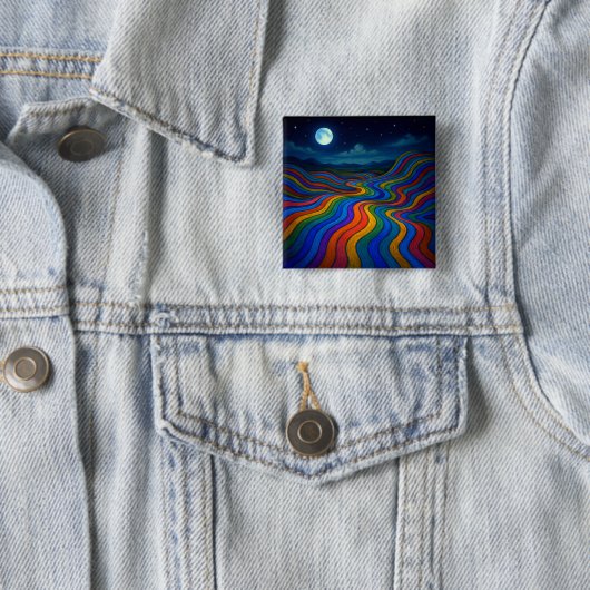 Surreal Dreamscape Moonlight Rainbow Land Button (Beispiel)