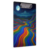 Surreal Dreamscape Moonlight Rainbow Land Klemmbrett (Rechts)