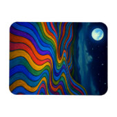 Surreal Dreamscape Moonlight Rainbow Land Magnet (Horizontal)