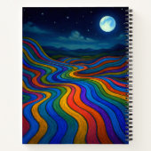 Surreal Dreamscape Moonlight Rainbow Land Notizblock (Rückseite)
