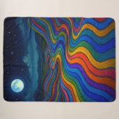 Surreal Dreamscape Moonlight Rainbow Land Sherpadecke (Vorderseite (Horizontal))
