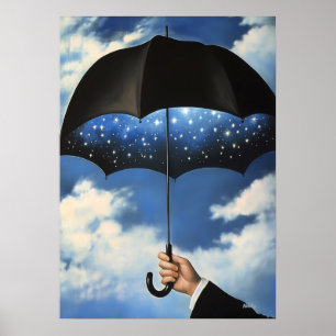 Surreal Dreamscape Umbrella Reveales Sternennacht Poster
