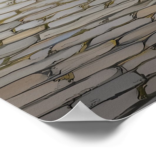 Surreal Dreamscape Wall Art - Faceless Man Cloud Poster (Ecke)