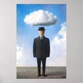 Surreal Dreamscape Wall Art - Faceless Man Cloud Poster (Vorne)