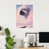 Surreal Dreamscape - Zug aus Wolke Poster (Heimbüro)