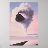 Surreal Dreamscape - Zug aus Wolke Poster (Vorne)