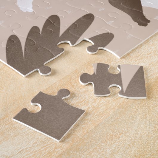 Surreal Dreamy Woman Moon Nature Tropical Blätter Puzzle (Seite)