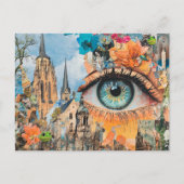 Surreal Eye Looking at the City Postkarte (Vorderseite)
