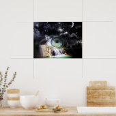 Surreal Eye Wasserfall Fantasie Poster (Küche)