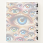 Surreal Eyes Hardcover Spiral Notizbuch (Rückseite)