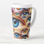 Surreal Eyes Latte Tasse 12 & 17 oz (Rechte Ecke)