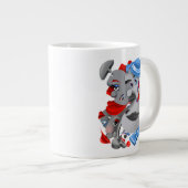 Surreal Faces Bold & Artistic Large Coffee Cup Jumbo-Tasse (Vorderseite Rechts)