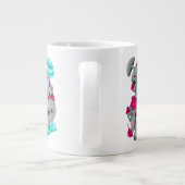 Surreal Faces Bold & Artistic Large Coffee Cup Jumbo-Tasse (Rückseite)