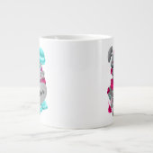 Surreal Faces Bold & Artistic Large Coffee Cup Jumbo-Tasse (Vorderseite)