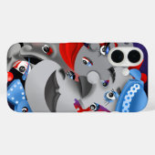 Surreal Faces & Jigsaw Puzzle Case-Mate iPhone Hülle (Rückseite (Horizontal))