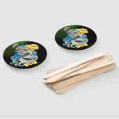 Surreal Faces & Jigsaw Puzzle Summer Fan Fächer (Non-assembled)