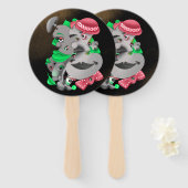 Surreal Faces & Jigsaw Puzzle Summer Fan Fächer (Vorne und Hinten)