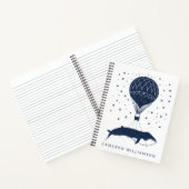 Surreal Fantasy Art Flying Whale Hot Air Ballon Notizblock (Innenseite)