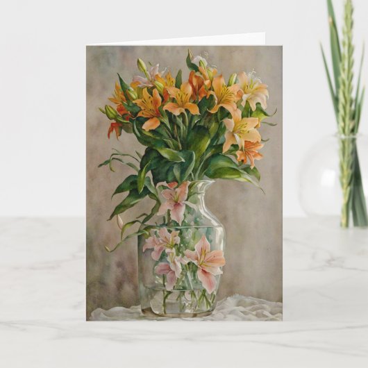 Surreal Fantasy Art Vase of Lily Blume Karte (Vorderseite)