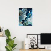 Surreal Fantasy Celestial Night Sky Wall Art Poster (Heimbüro)
