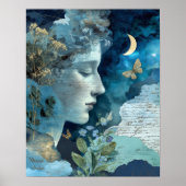 Surreal Fantasy Celestial Night Sky Wall Art Poster (Vorne)