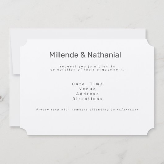 Surreal Fantasy Cherry Blossom Engagement Party Einladung (Rückseite)