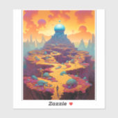 Surreal Fantasy City Aufkleber (Blatt)