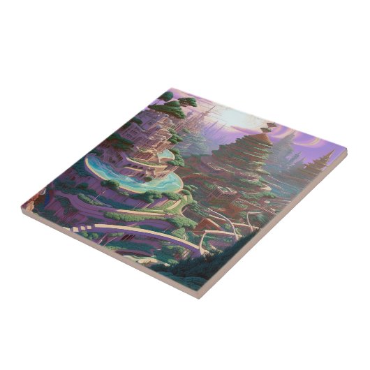 Surreal Fantasy City Fliese (Seite)