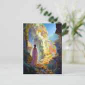 Surreal Fantasy City Landschaft Art Postkarte (Stehend Vorderseite)