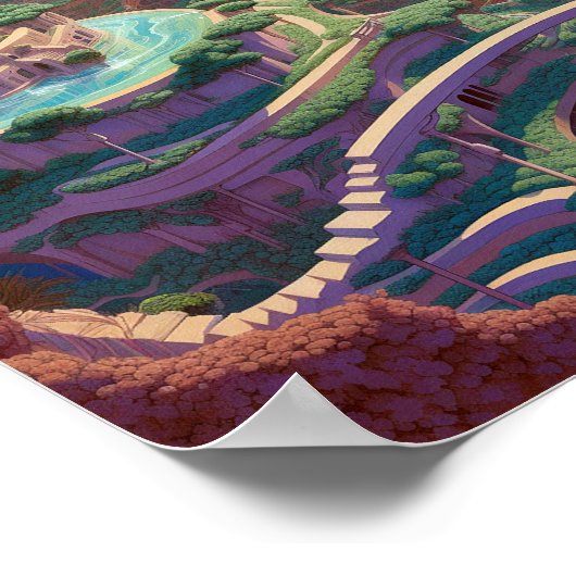 Surreal Fantasy City Poster (Ecke)