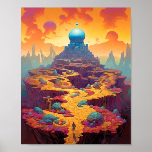 Surreal Fantasy City Poster (Vorne)