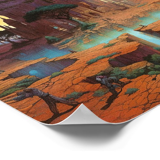 Surreal Fantasy City Poster (Ecke)