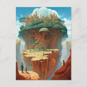 Surreal Fantasy City Postkarte