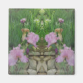 Surreal Fantasy Iris Blumenweg Magnet (Vorne)