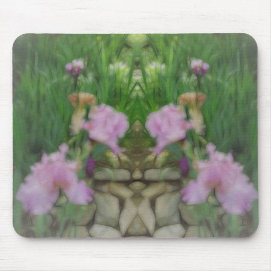 Surreal Fantasy Iris Blumenweg Mousepad (Vorne)