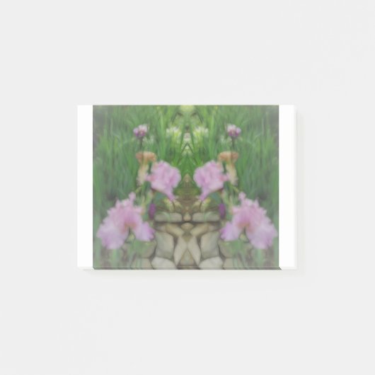 Surreal Fantasy Iris Blumenweg Post-it Klebezettel (Vorderseite)