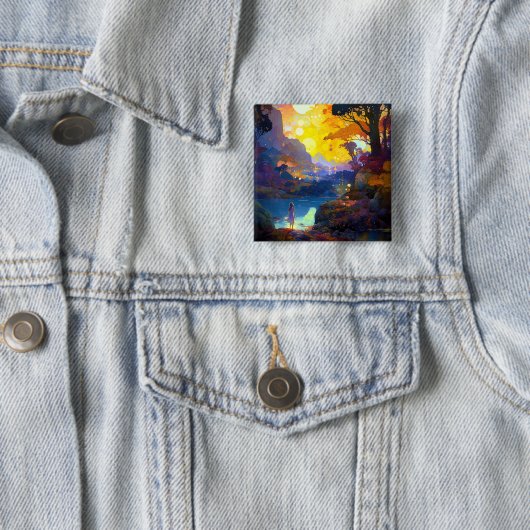 Surreal Fantasy Landschaft Art Button (Beispiel)