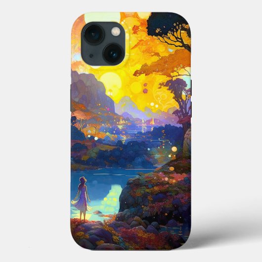 Surreal Fantasy Landschaft Art Case-Mate iPhone Hülle (Rückseite)