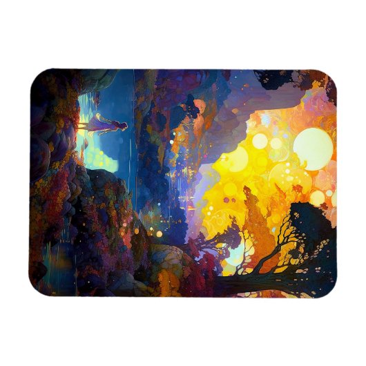 Surreal Fantasy Landschaft Art Magnet (Horizontal)