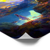 Surreal Fantasy Landschaft Art Poster (Ecke)