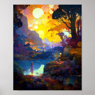 Surreal Fantasy Landschaft Art Poster