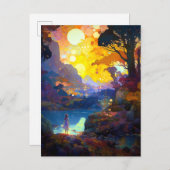 Surreal Fantasy Landschaft Art Postkarte (Vorne/Hinten)
