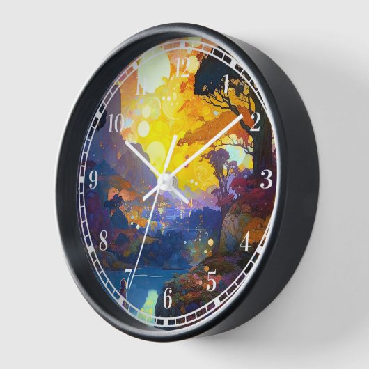 Surreal Fantasy Landschaft Art Uhr (Winkel)