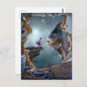 Surreal Fantasy Landschaft Postkarte (Vorne/Hinten)